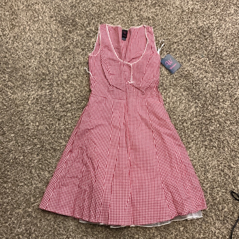 Wrapper Red/White Dress